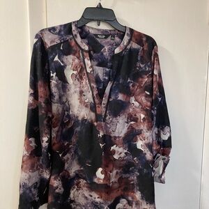 Simply Vera Wang Multicolor Abstract Top size L